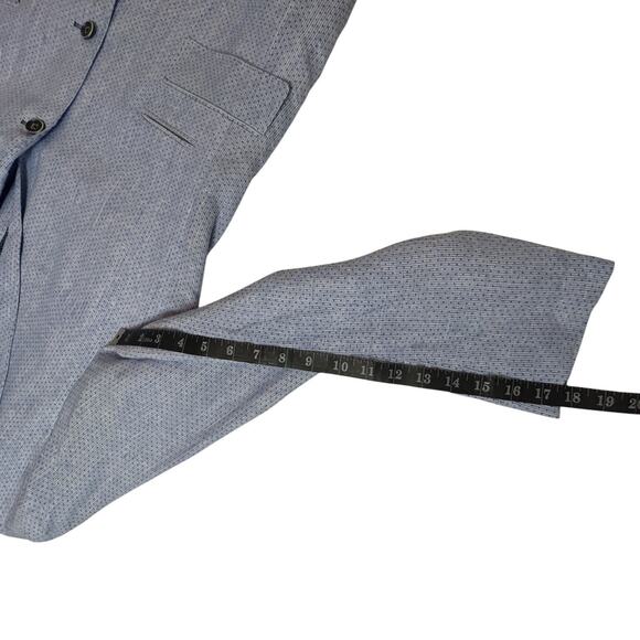 Nautical Linen Blazer Blue Birdseye Sports Coat Sz‎ XL Preppy Nautical Swiss Dot - Picture 8 of 13